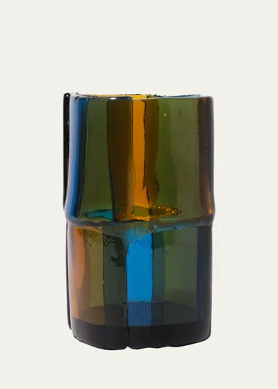 Corsi Bamboo Small Resin Vase, 5" Tall In 781- Cl Ambercl L