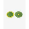 Corsi Design Table Mates Resin Coaster Set Of Two In Green And Fluro Yellow