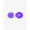 CORSI DESIGN PURPLE AND MATT IVORY TABLE MATES RESIN COASTERS SET OF 2