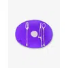Corsi Design Tables Mates Resin Cutlery Placemat In Purple And Matt Ivory
