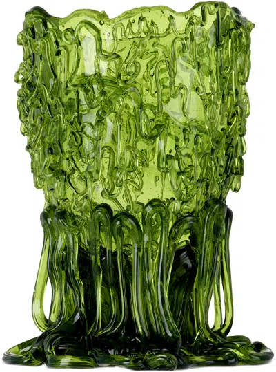 Corsi Design Ssense Exclusive Green Medusa Vase In Clear Bottle Green