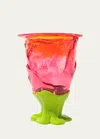 Corsi Flower Medium Resin Vase, 10" Tall In Pers-clear Orange