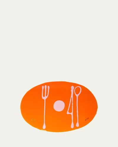 Corsi Table-mates Orange/pink Resin Placemat, 15" X 20"