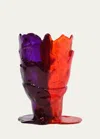 Corsi Twins C Medium Resin Vase, 10" Tall In 804-cl Oran Cl Pu