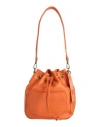 Corsia Woman Shoulder Bag Orange Size - Soft Leather In Orange