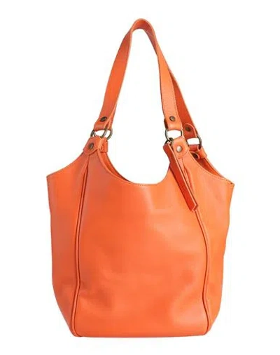 Corsia Woman Shoulder Bag Orange Size - Leather