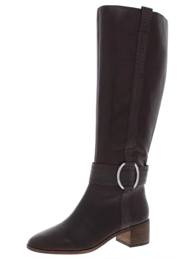 Corso Como Liesbeth Womens Leather Harness Knee-high Boots In Brown