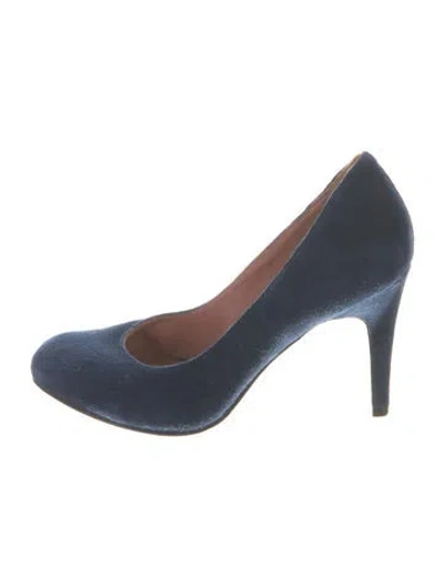 Pre-owned Corso Como Suede Pumps In Blue