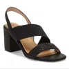 Corso Como Women's Hally2 Heeled Sandal In Black, Fanci Snake In Multi
