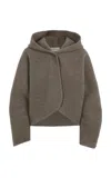 Cortana Abrazo Hooded Cropped Cashmere Jacket