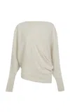 Cortana Amanita Boatneck Stretch-silk Top