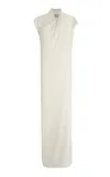 Cortana Amanita Silk Wrap Maxi Dress In White