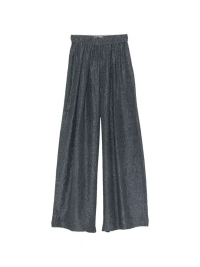 Cortana Anhelo Crinkled-finish Trousers In Blue