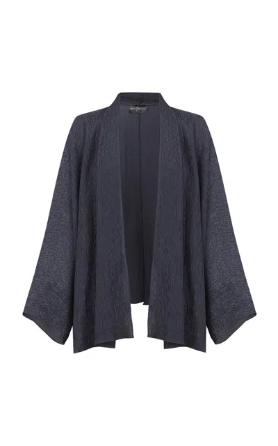 Cortana Anhelo Silk Chiffon Jacket In Blue
