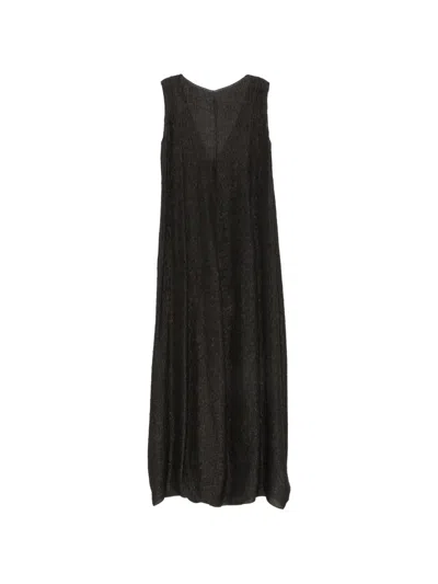 Cortana Anhelo Textured Maxi Dress In Brown
