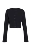 Cortana Avalon Cashmere Cropped Jacket In Blue