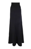 Cortana Avalon Cashmere Maxi Skirt In Blue
