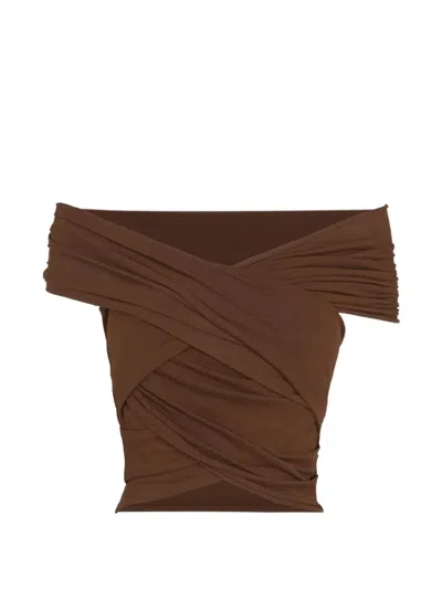 Cortana Canela Wrap-style Top In Brown