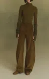 Cortana Cashmere Mock-neck Fio Top In Green