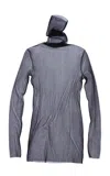 Cortana Cisne Sheer Tulle Turtleneck Top