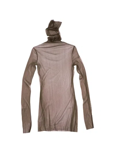 Cortana Cisne Tulle Top In Grey