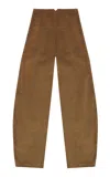 Cortana Cotton-linen Blend Era Pants In Brown