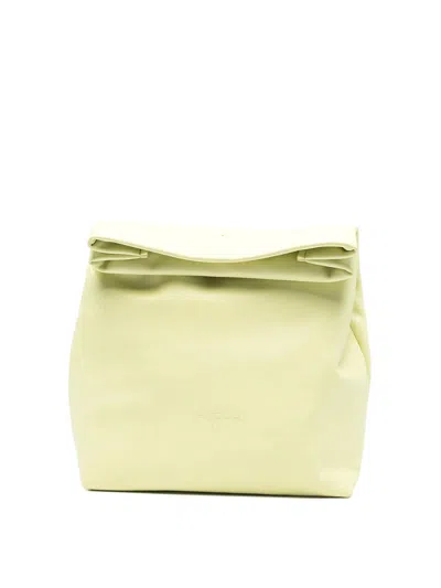 Cortana Delhi Large Leather Clutch In Yellow
