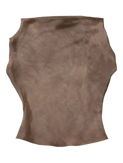 Cortana Draped-detail Top In Brown
