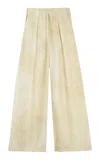 Cortana Dream Silk Wide-leg Pants In Yellow