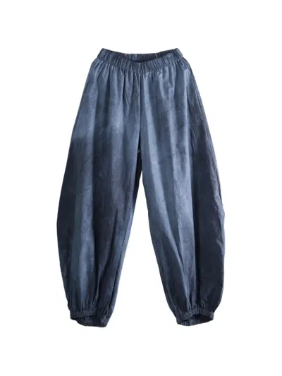 Cortana Elasticated-cuff Balloon Trousers In Blue
