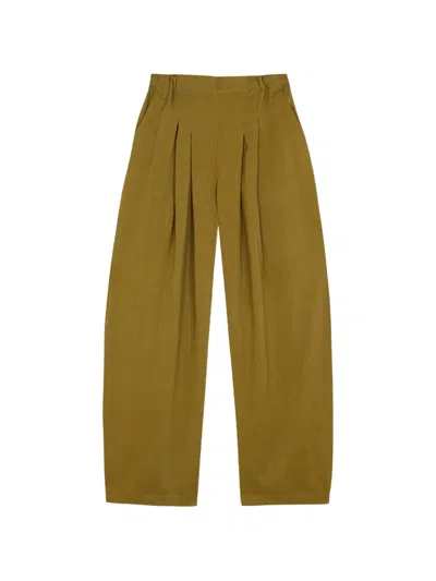 Cortana Elena Pleated Trousers In Green
