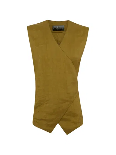 Cortana Elena Wrap-style Vest In Green