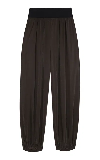 Cortana Espera Cotton-blend Pants In Brown