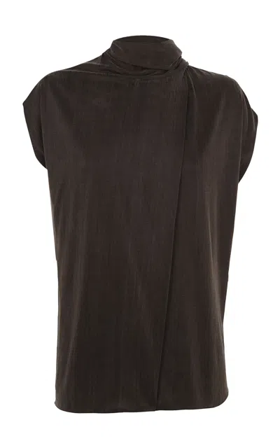 Cortana Espera Cotton-blend Top In Brown