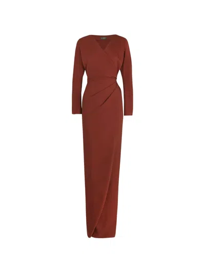 Cortana Eteria Wrap Maxi Dress In Brown