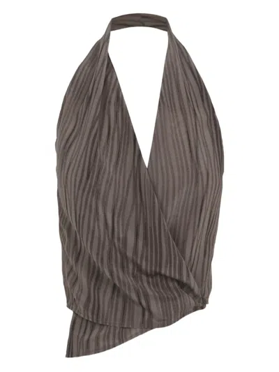 Cortana Etna Halterneck Top In Brown