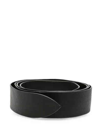 Cortana Grained-texture Belt In Black
