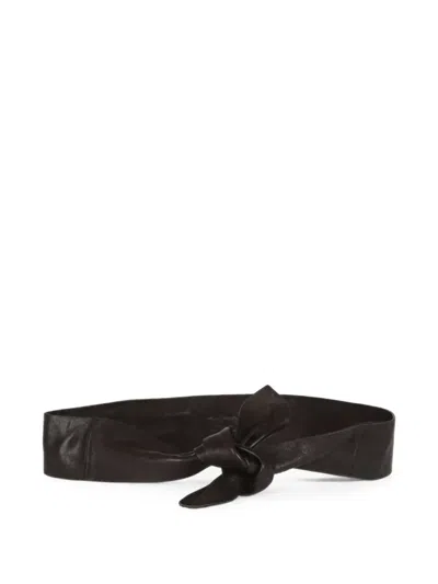 Cortana Jin 4 Tie-fastening Leather Belt In Brown
