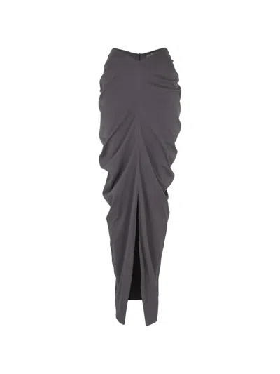 Cortana Kaz Gathered Maxi Skirt In Gray
