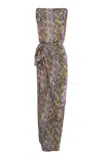Cortana Knot Silk Wrap Maxi Dress
