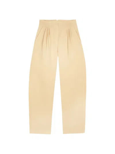 Cortana Kyo Pleated Trousers In Neutral