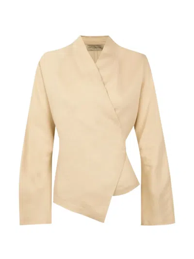 Cortana Kyo Wrap Jacket In Neutral
