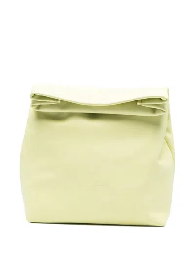 Cortana Delhi Large Leather Clutch In Yellow