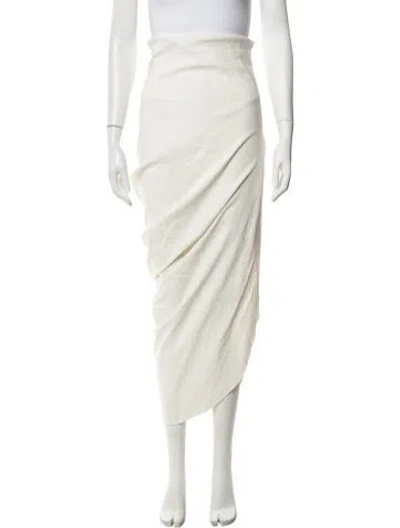 Pre-owned Cortana Linen Long Skirt In Neutrals