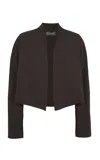 Cortana Linen-wool Cropped Rodeo Jacket In Brown