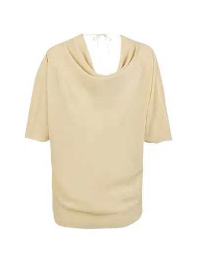 Cortana Liv Cowl-back Top In Neutral