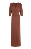 Cortana Mara V-neck Silk Wrap Dress