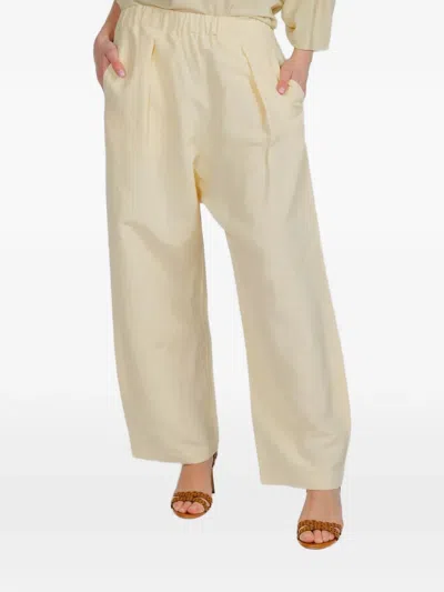 Cortana Mel Pleated Trousers In White