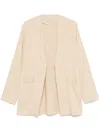 Cortana Mite Hemp Blend Jacket In Beige