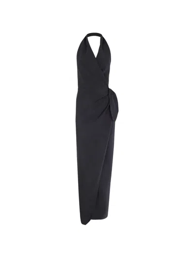 Cortana Mona Wrap-style Dress In Blue